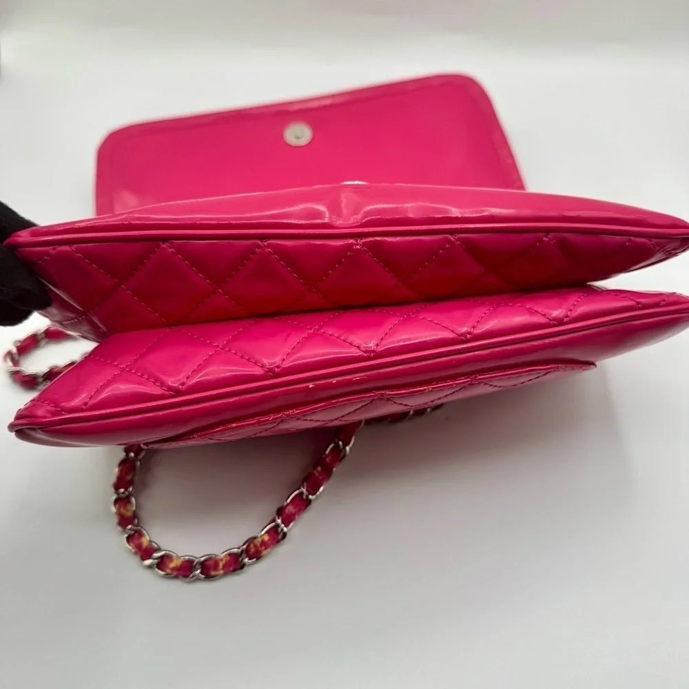 CHANEL - Small Pink Vinyl Lipstick Flap Bag | Fair to Good Condition